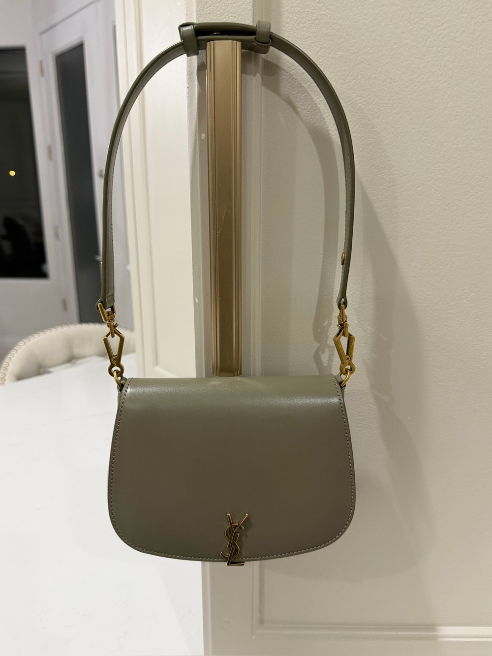 Saint Laurent Voltaire YSL Top-Handle Bag in Smooth Leather